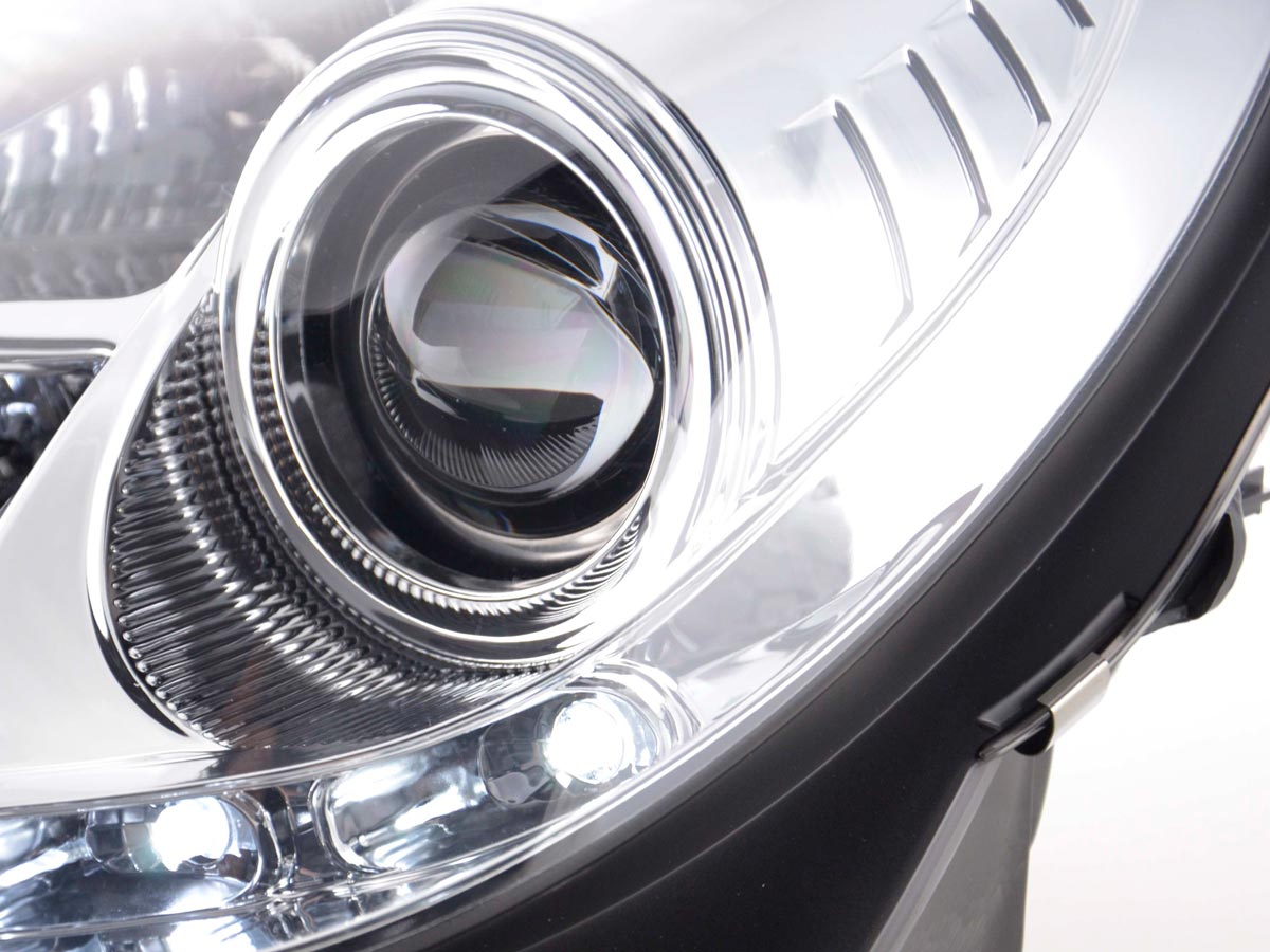 Scheinwerfer Set Daylight LED Tagfahrlicht Mercedes SLK R171 chrom 04-11 Scheinwerfer Set Daylight LED Tagfahrlicht Mercedes SLK R171 chrom 04-11